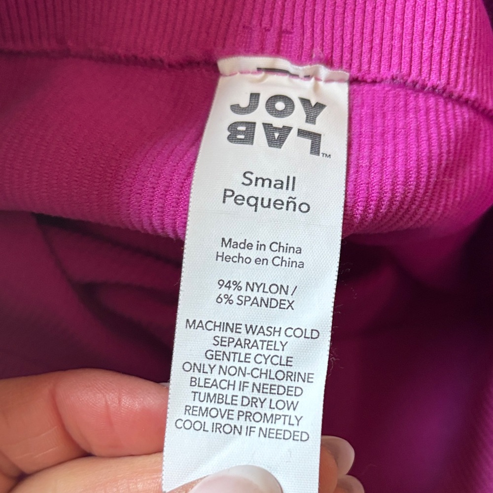 JoyLab Ribbed Pink Leggings - Picture 5 of 5